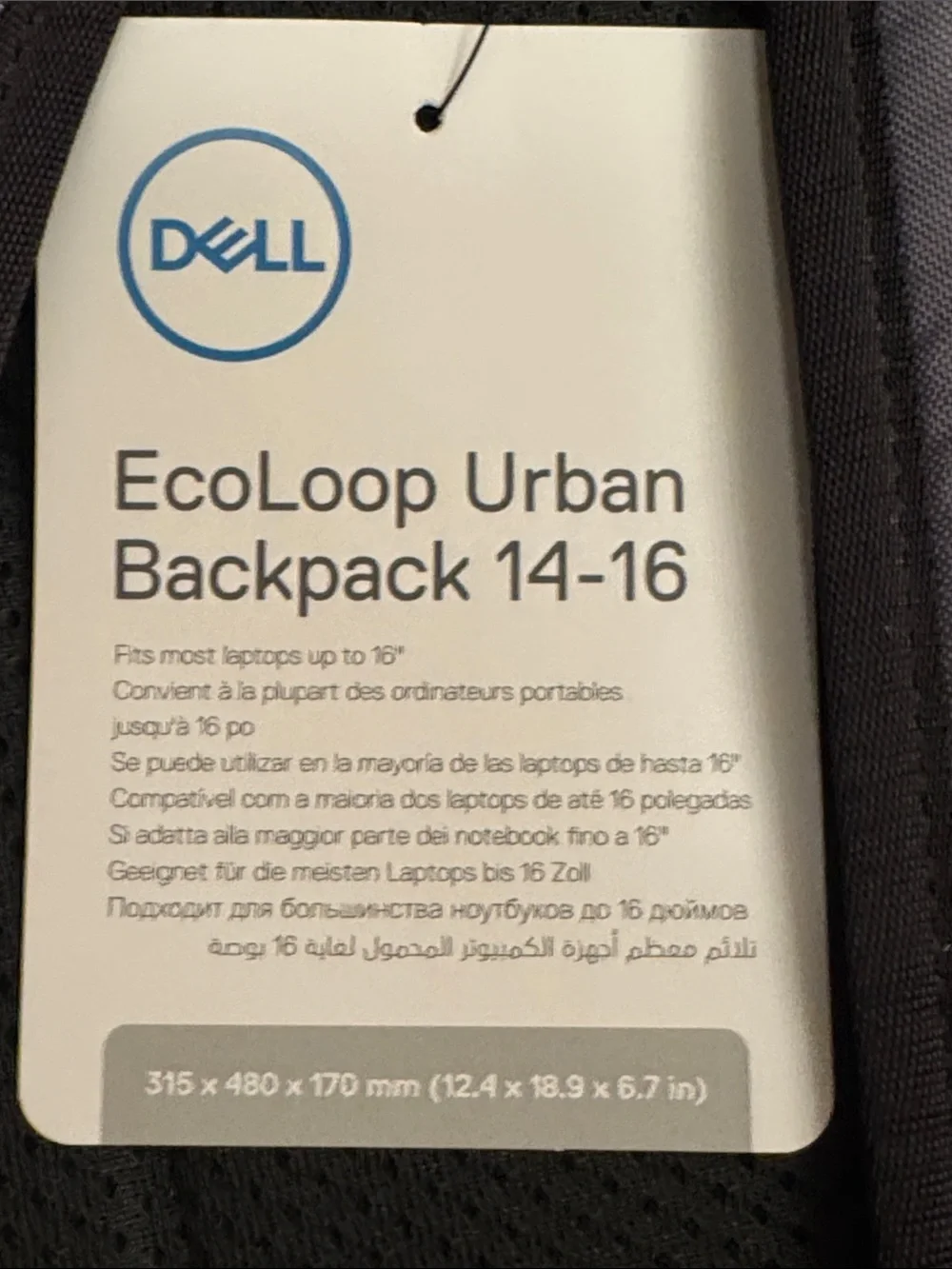 Brand new Dell Ecoloop urban backpack 14-16